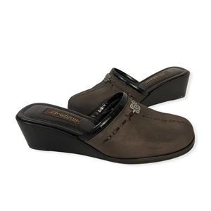 Brighton ILSA Suede Mules Shoes Size 7.5